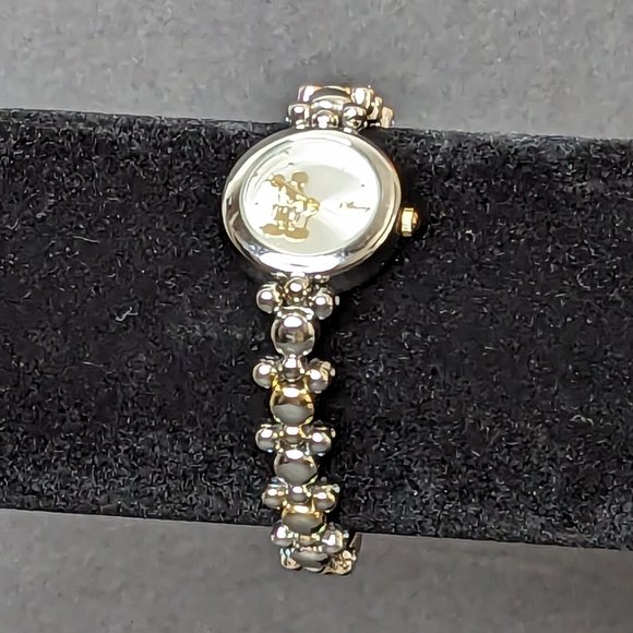 Disney Mickey Mouse Women\'s 2-Tone Thin Bracelet Link Watch main image 5